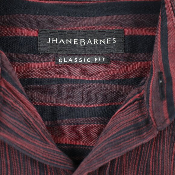 Vintage Jhane barnes shirt men's large long sleeve button up geometric cotton - Picture 2 of 11